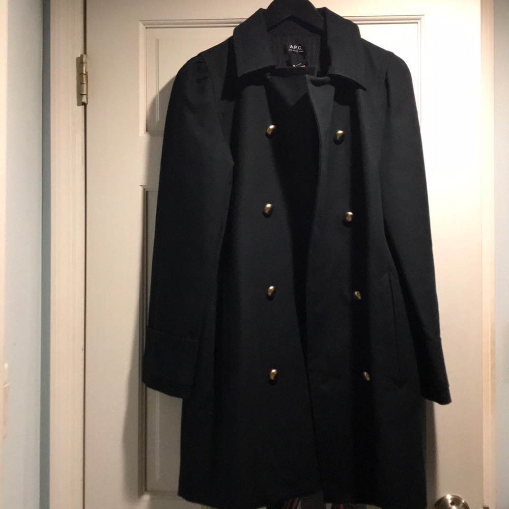 BNWT A.P.C. MANTEAU PEACOAT size 38 in Lzz Noir